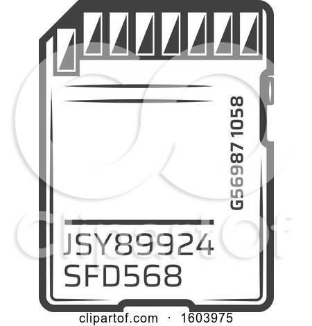 Clipart of a Sim Card - Royalty Free Vector Illustration by Vector Tradition SM