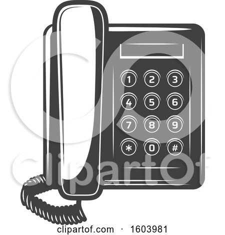 Clipart of a Desk Telephone - Royalty Free Vector Illustration by Vector Tradition SM