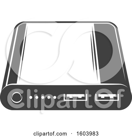 Clipart of a Hard Drive or Usb Port - Royalty Free Vector Illustration by Vector Tradition SM