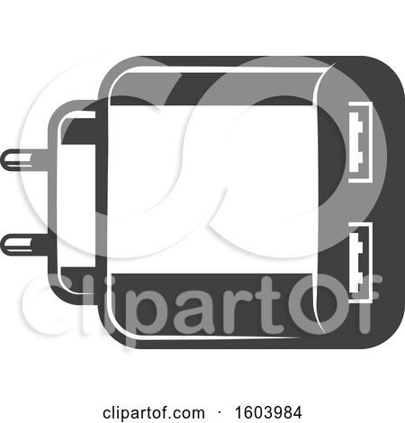 Clipart of a Usb Charger - Royalty Free Vector Illustration by Vector Tradition SM