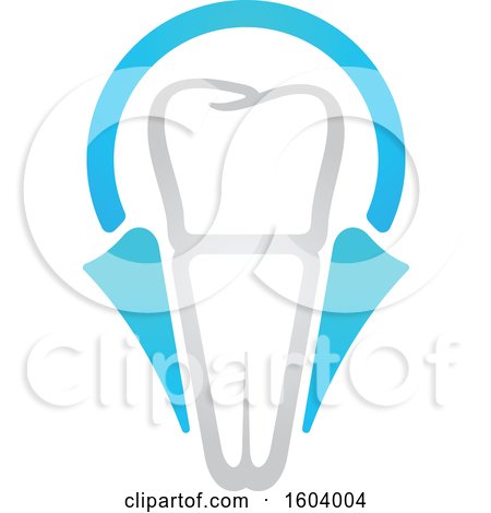 Clipart of a Tooth Logo - Royalty Free Vector Illustration by Vector Tradition SM