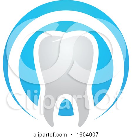 Clipart of a Tooth Logo - Royalty Free Vector Illustration by Vector Tradition SM