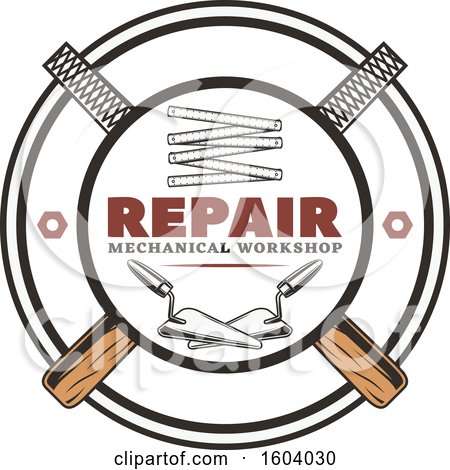 Clipart of a Repair Design with Rasps - Royalty Free Vector Illustration by Vector Tradition SM