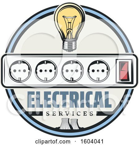 Clipart of a Round Electrical Design - Royalty Free Vector Illustration by Vector Tradition SM