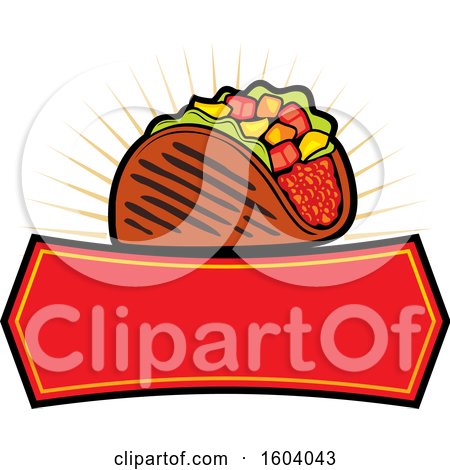 Clipart of a Taco Design - Royalty Free Vector Illustration by Vector Tradition SM