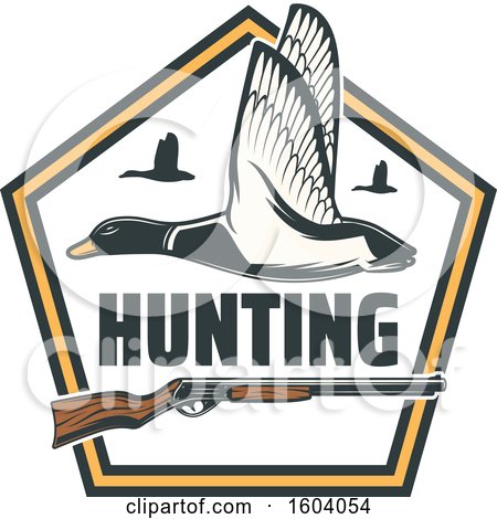 Clipart of a Duck Hunting Design - Royalty Free Vector Illustration by Vector Tradition SM