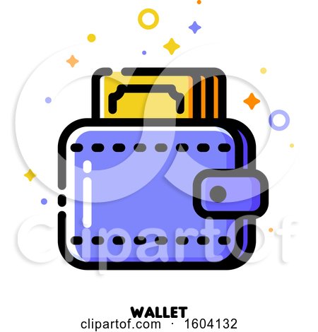 Clipart of a Wallet Icon - Royalty Free Vector Illustration by elena