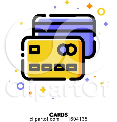 Clipart of a Credit Cards Icon - Royalty Free Vector Illustration by elena