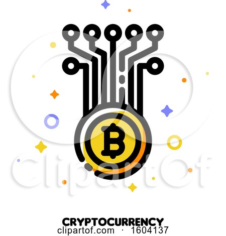 Clipart of a Cryptocurrency Icon - Royalty Free Vector Illustration by elena