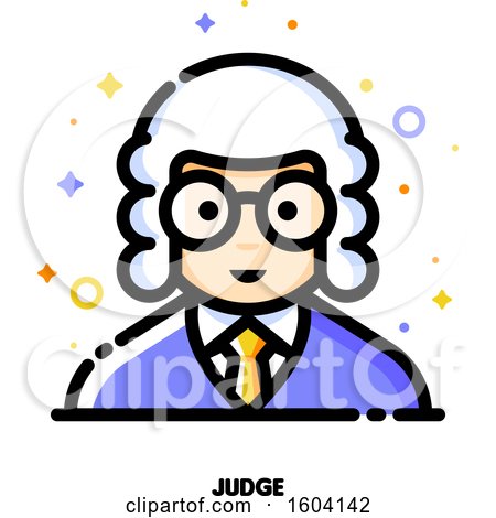 Clipart of a Judge Icon - Royalty Free Vector Illustration by elena