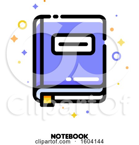 Clipart of a Notebook Icon - Royalty Free Vector Illustration by elena