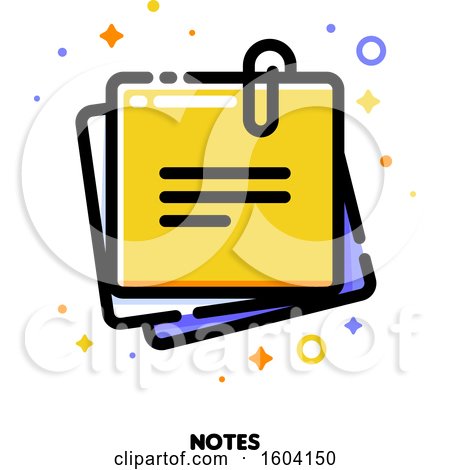 Clipart of a Notes Icon - Royalty Free Vector Illustration by elena
