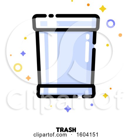 Clipart of a Trash Bin Icon - Royalty Free Vector Illustration by elena
