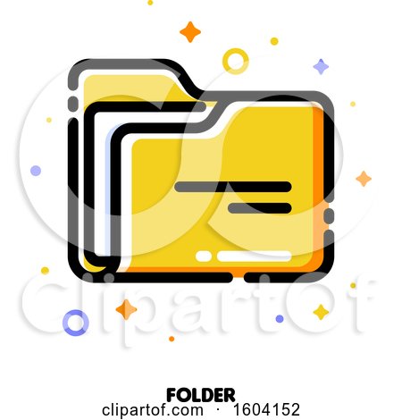 Clipart of a Folder Icon - Royalty Free Vector Illustration by elena