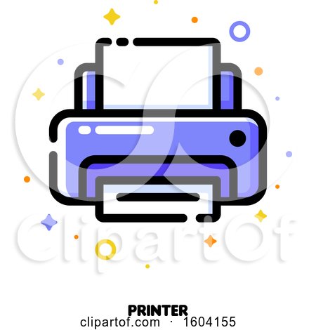 Clipart of a Printer Icon - Royalty Free Vector Illustration by elena