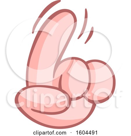Clipart of a Cartoon Caucasian Hand Wagging a Finger - Royalty Free Vector Illustration by yayayoyo