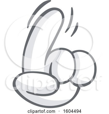 Clipart of a Cartoon White Hand Wagging a Finger - Royalty Free Vector Illustration by yayayoyo
