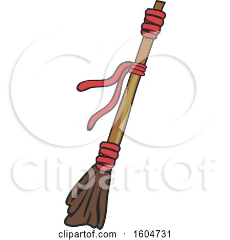 Clipart of a Native American Shaman Prayer Stick - Royalty Free Vector Illustration by BNP Design Studio