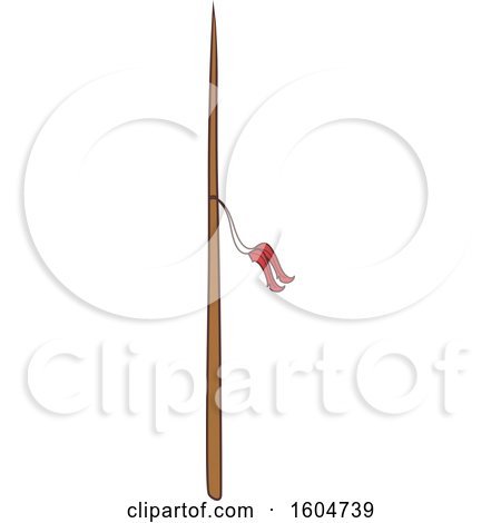Clipart of a Native American Indian Hunting Spear - Royalty Free Vector Illustration by BNP Design Studio