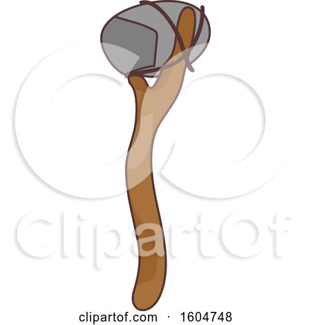 Clipart of a Handmade Hammer - Royalty Free Vector Illustration by BNP Design Studio