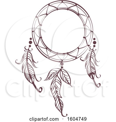 Clipart of a Boho Styled Dream Catcher - Royalty Free Vector Illustration by BNP Design Studio