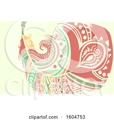 Clipart of a Tribal Styled Feather - Royalty Free Vector Illustration by BNP Design Studio