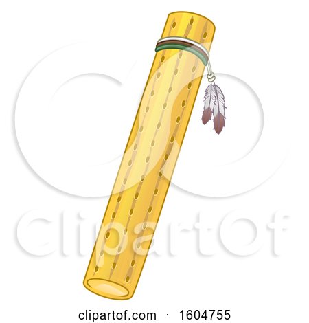 Clipart of a Native American Rain Stick - Royalty Free Vector Illustration by BNP Design Studio
