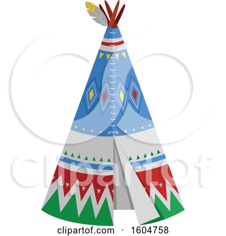Clipart of a Native American Tipi - Royalty Free Vector Illustration by BNP Design Studio