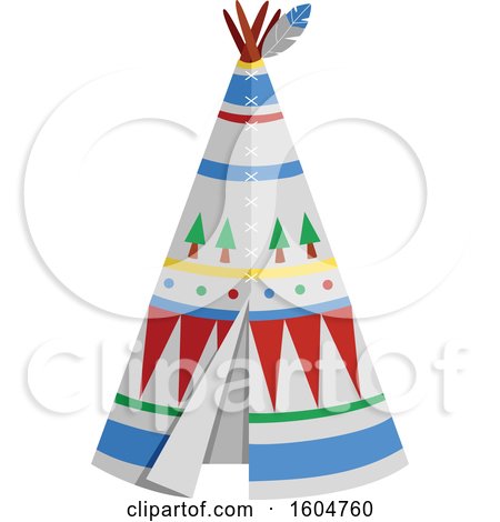 Clipart of a Native American Tipi - Royalty Free Vector Illustration by BNP Design Studio