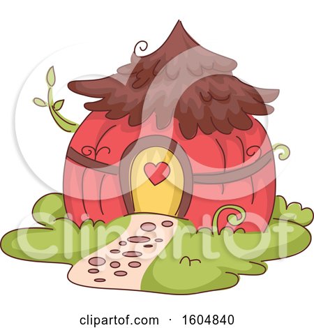 Clipart of a Fairy House - Royalty Free Vector Illustration by BNP Design Studio