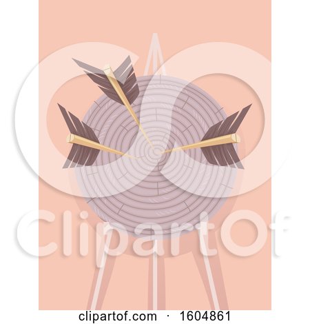 Clipart of a Target Board with Arrows - Royalty Free Vector Illustration by BNP Design Studio