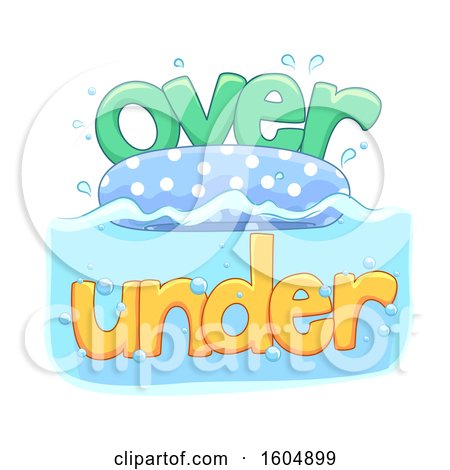 Clipart of a Floatie with over and Under Water Text - Royalty Free Vector Illustration by BNP Design Studio