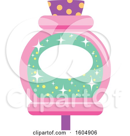 Clipart of a Pink and Green Potion Bottle - Royalty Free Vector Illustration by BNP Design Studio