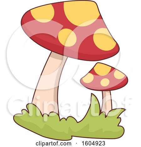 Clipart of Magical Mushrooms - Royalty Free Vector Illustration by BNP Design Studio