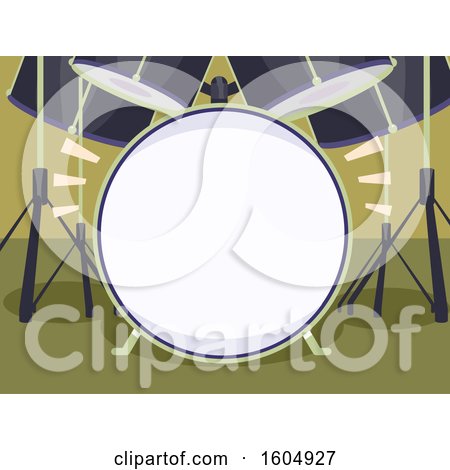 Clipart of a Drum Set Frame - Royalty Free Vector Illustration by BNP Design Studio