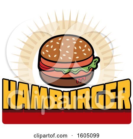 Clipart of a Hamburger Design - Royalty Free Vector Illustration by Vector Tradition SM