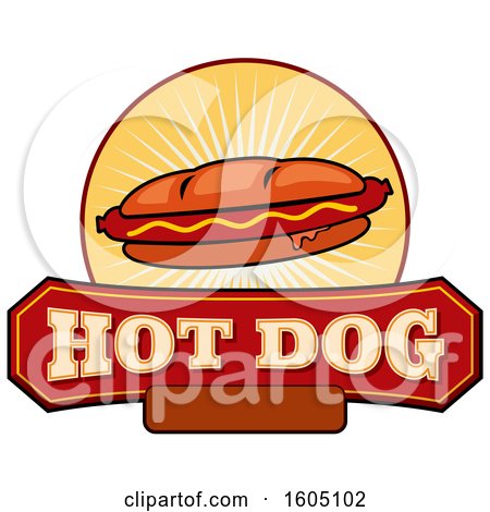 Clipart of a Hot Dog Design - Royalty Free Vector Illustration by Vector Tradition SM