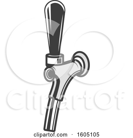 Clipart of a Beer Tap Nozzle - Royalty Free Vector Illustration by Vector Tradition SM