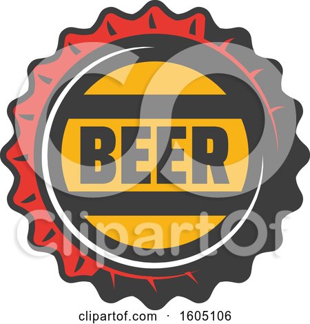 Clipart of a Beer Cap - Royalty Free Vector Illustration by Vector Tradition SM