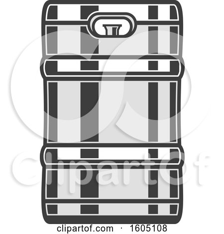Clipart of a Beer Keg - Royalty Free Vector Illustration by Vector Tradition SM