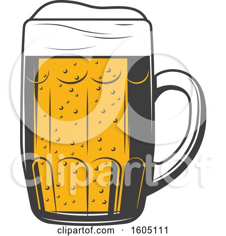 Clipart of a Beer Mug - Royalty Free Vector Illustration by Vector Tradition SM