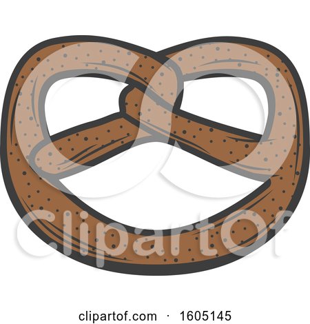 Clipart of a Soft Pretzel - Royalty Free Vector Illustration by Vector Tradition SM