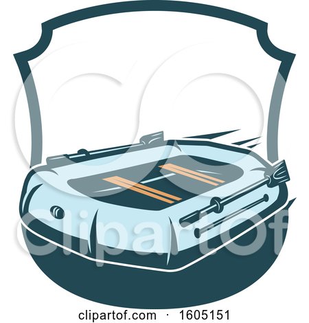 Clipart of a Shield with a Raft - Royalty Free Vector Illustration by Vector Tradition SM