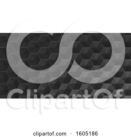 Clipart of a 3d Hexagonal Background - Royalty Free Illustration by KJ Pargeter