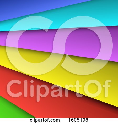 Clipart of a Layered Colorful Background - Royalty Free Vector Illustration by KJ Pargeter