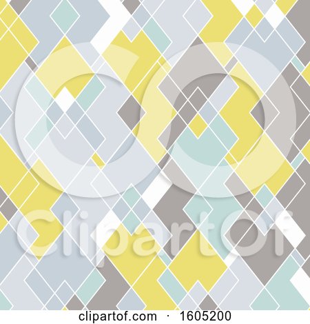 Clipart of a Geometric Diamond Patterned Background - Royalty Free Vector Illustration by KJ Pargeter