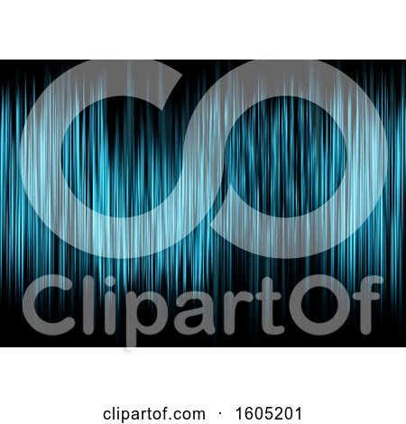 Clipart of a Background of Blue Lights on Black - Royalty Free Vector Illustration by KJ Pargeter