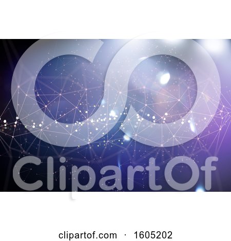 Clipart of a Connected Network Background - Royalty Free Illustration by KJ Pargeter