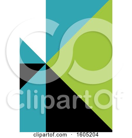 Clipart of a Green Blue Black and White Geometric Background - Royalty Free Vector Illustration by KJ Pargeter