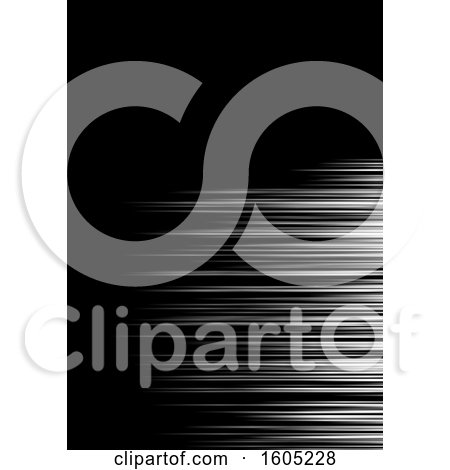Clipart of a Silver Streak and Black Background - Royalty Free Vector Illustration by KJ Pargeter